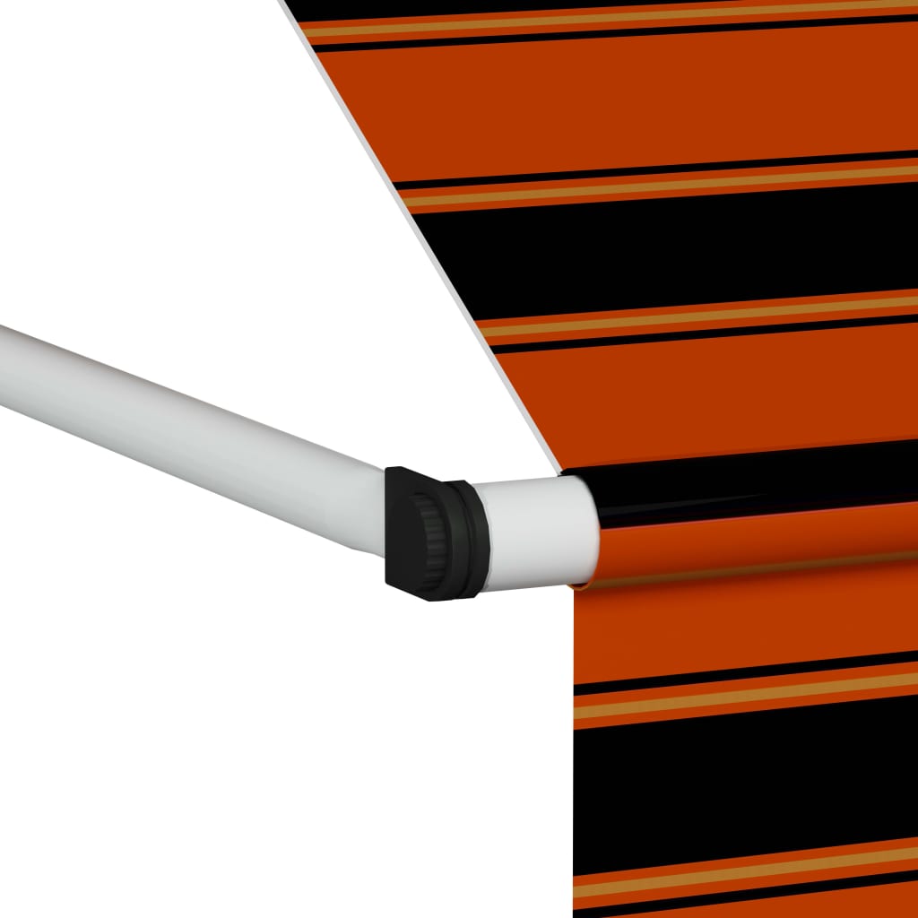 Orange and Brown Retractable Awning Y16433