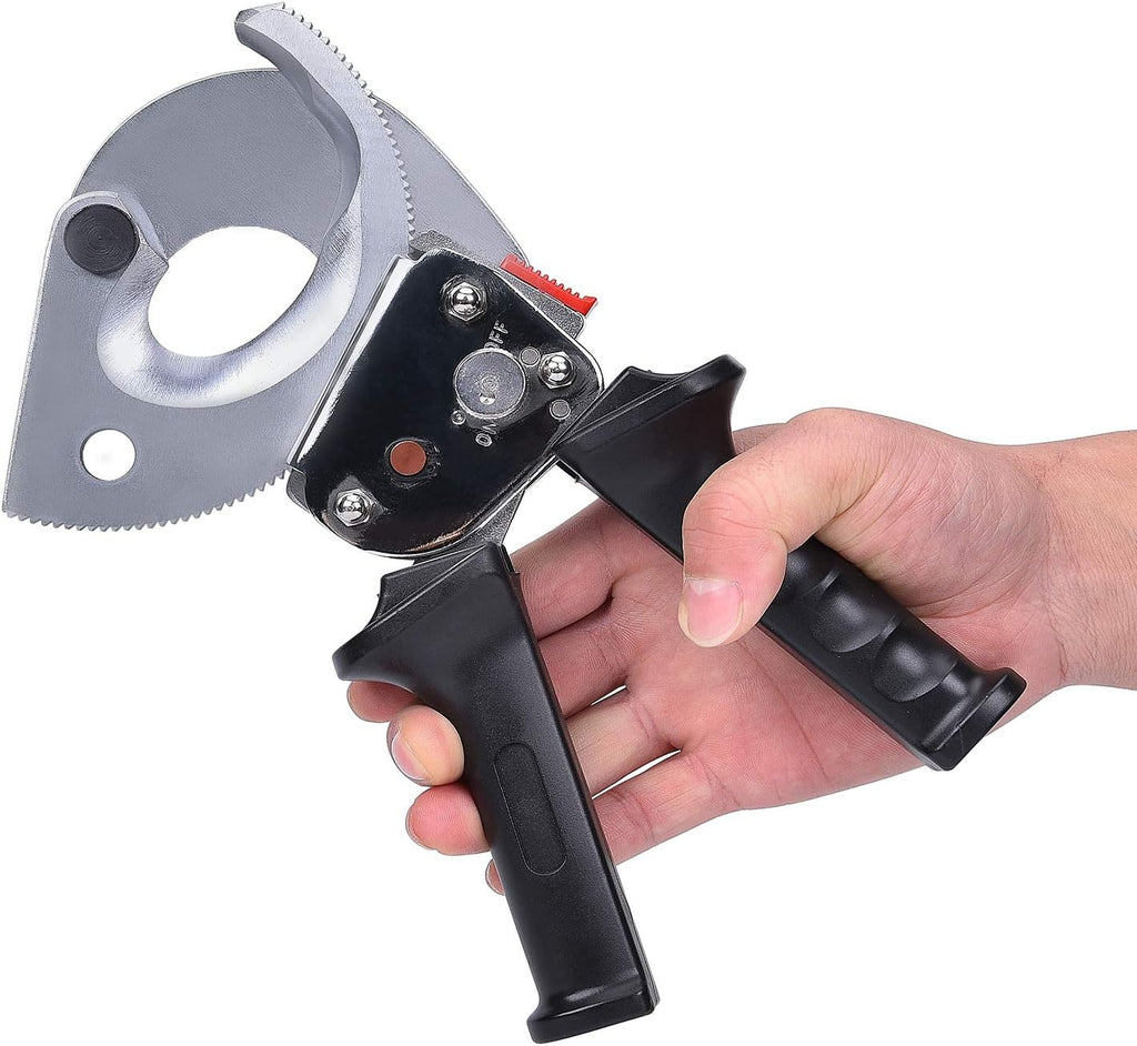 Ratchet Cable Wire Cutter, Steel Blades, 9.4Inch Q46319