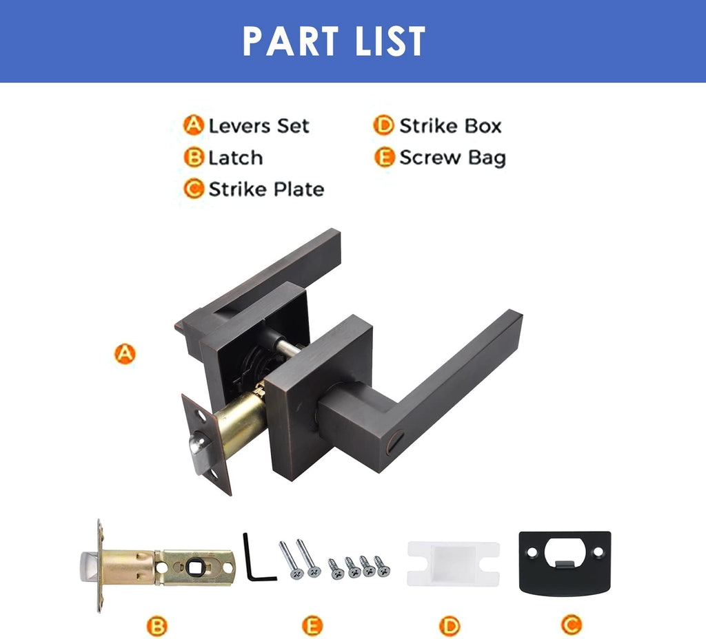 Brushed Bronze Zinc Alloy Door Lever Lock Z240595