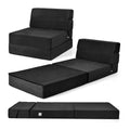 Black 3-in-1 Convertible Folding Chair Sofa Bed D692017