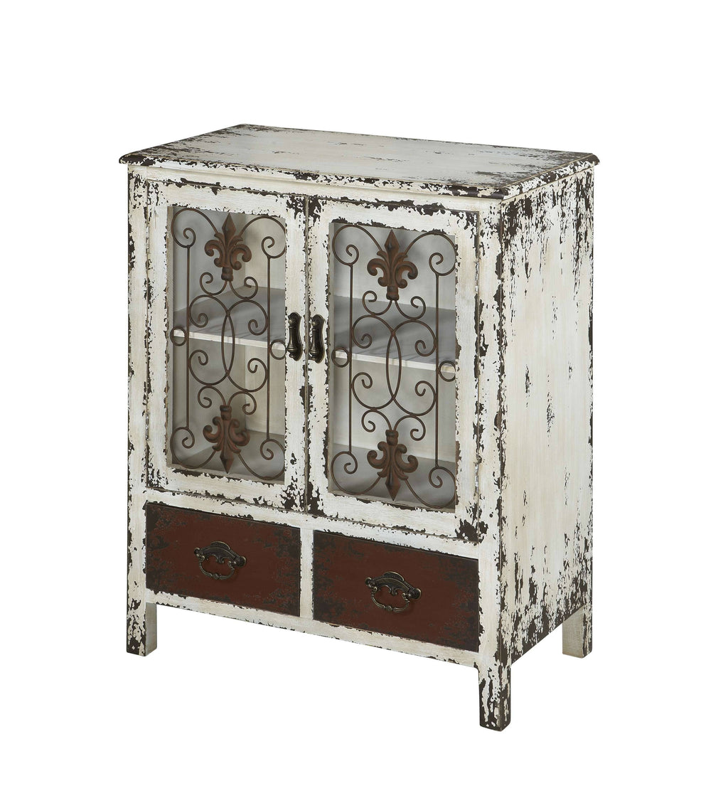 White 2 Door 2 Drawer Console M5746