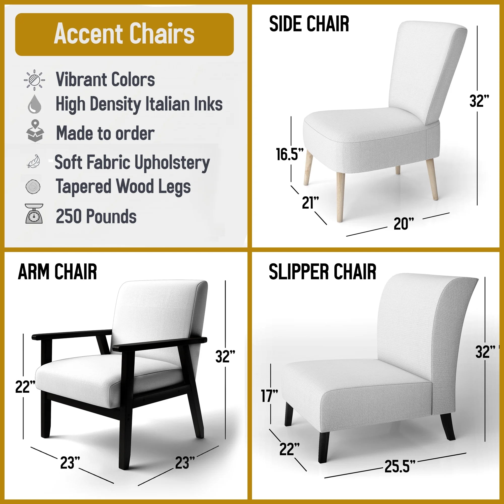 Upholstered Traditional Accent Chair L731