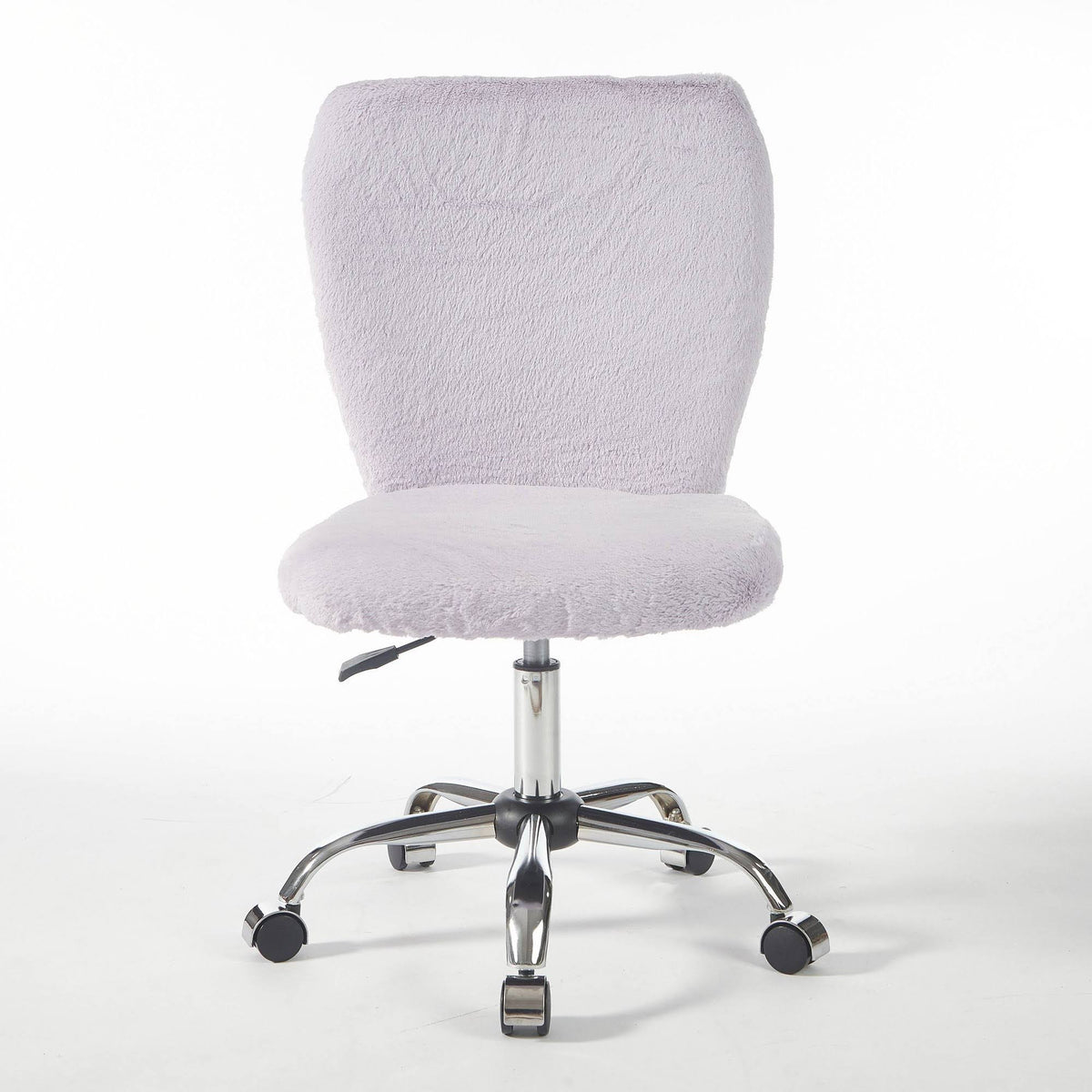 Lavender Faux Fur Rolling Desk Chair H466