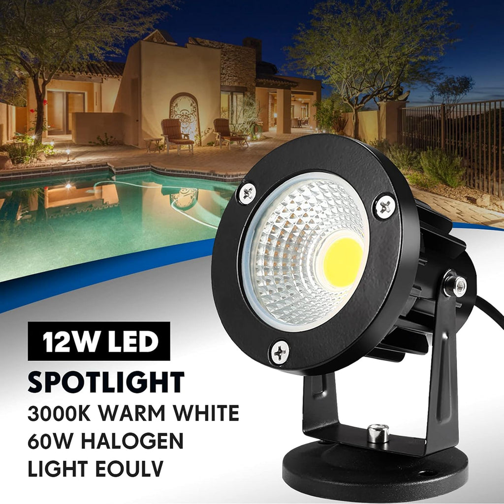 Warm White 12W LED Spot Lights (4 Pack) E556