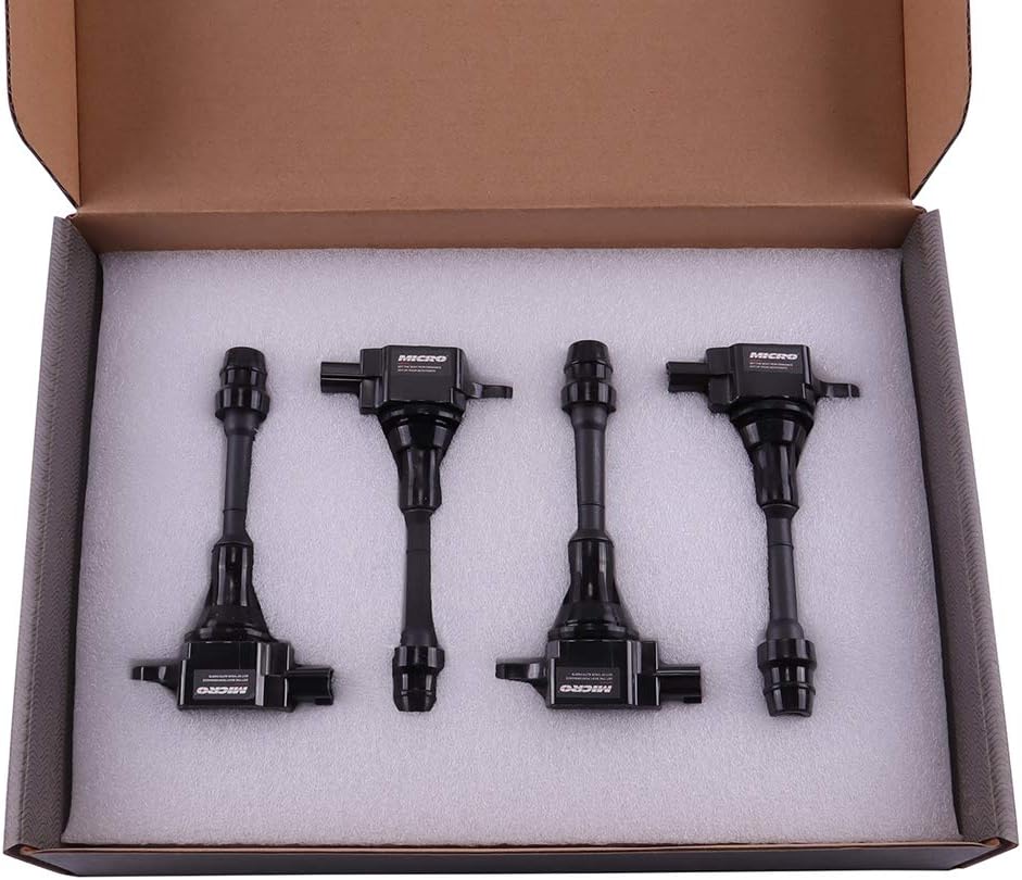Ignition Coil compatible with 2002-2008 Nissan Altima Sentra X-Trail 2.5L Pack of 4 P23084