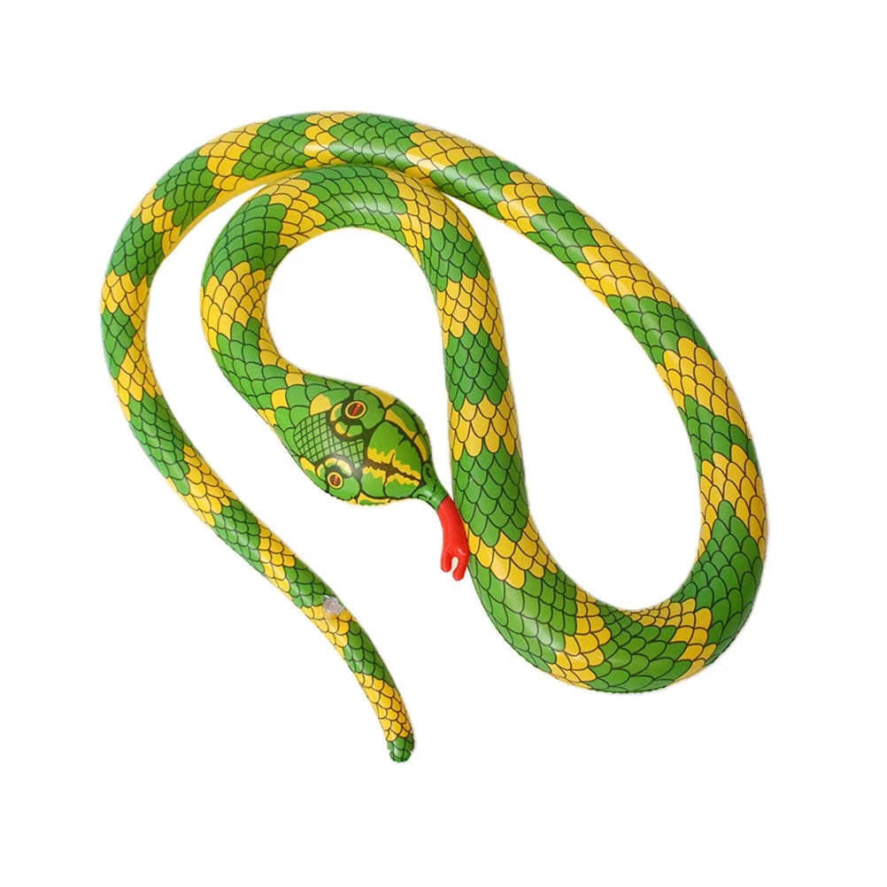 Yellow Simulate Inflatable Snake Model Toy I46043