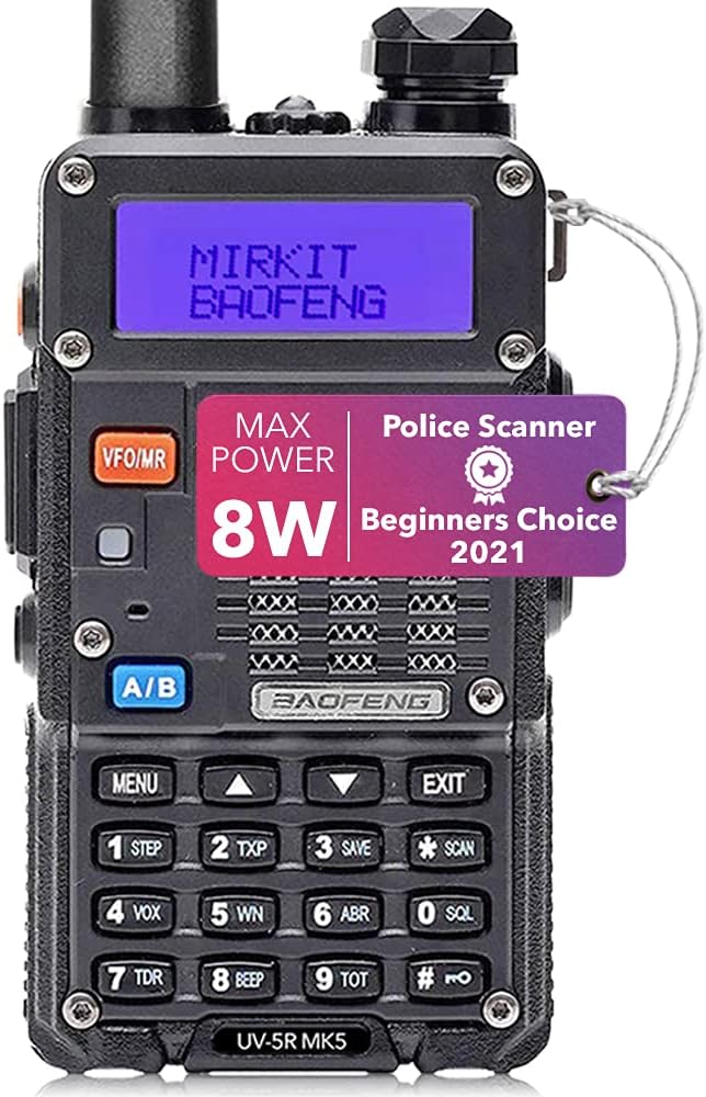 4X Ham Radios 8 Watt Max Power with Lanyards 1800 mAh Li-ion Battery and Programming Cable M6679