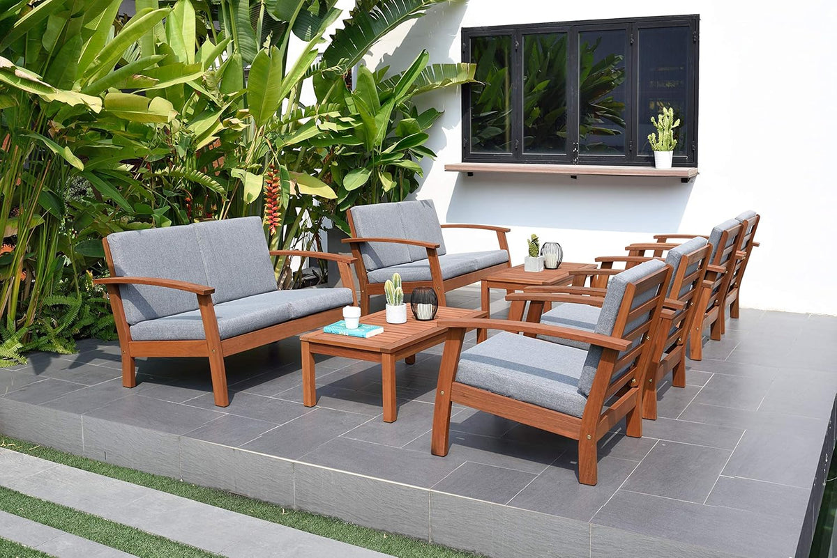 Blue 4-Piece Eucalyptus Conversation Set W144