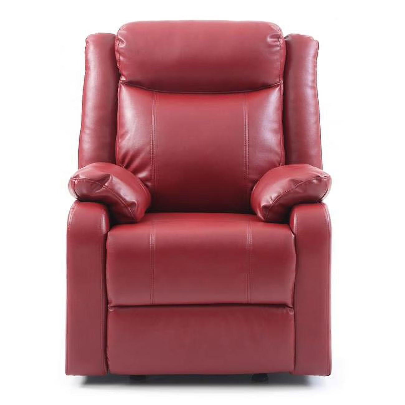 Red Reclining Accent Chair with Pillow Top Arm K15332