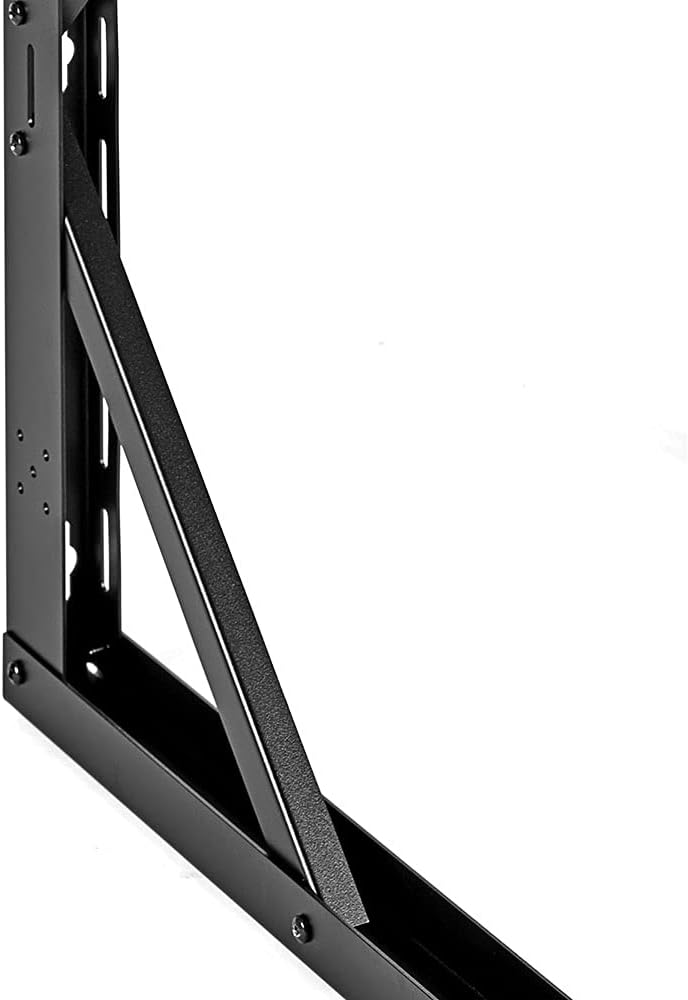 Black 15U Wall-Mount Open Frame Network Equipment Rack W42442