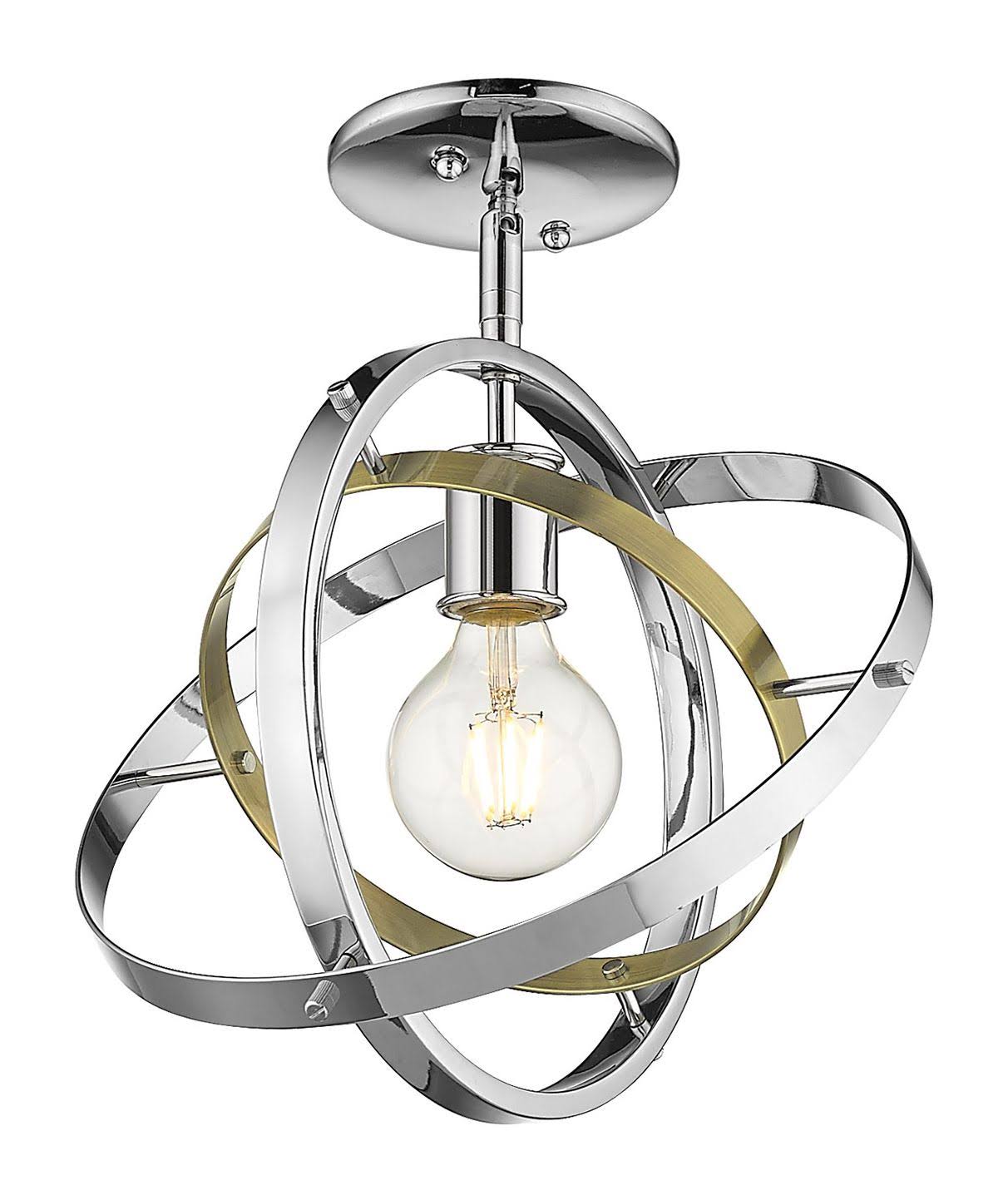 Chrome Semi-Flush Mount Light E430