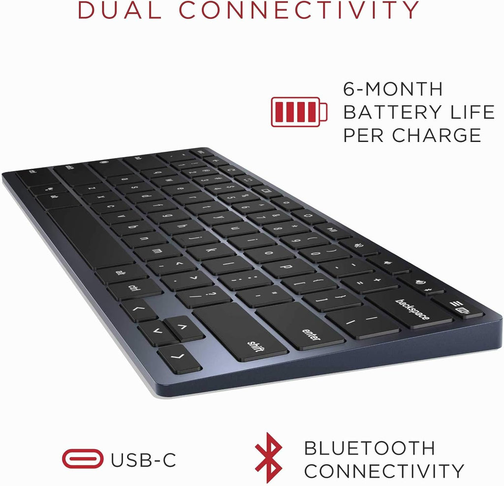 Wireless Bluetooth/USB Wired Desktop Keyboard for Chrome OS V5425