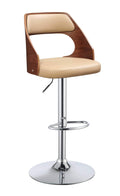 Beige Walnut Swivel Adjustable Stool F84185