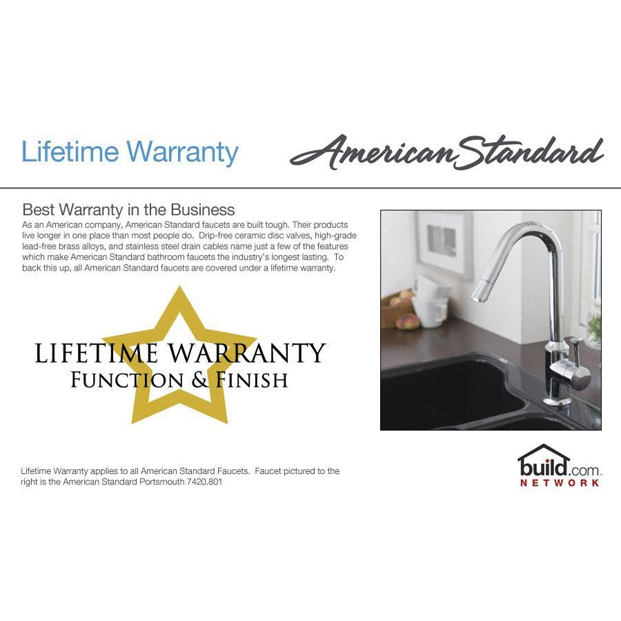 Polished Chrome Two-Handle Kitchen Faucet D3942