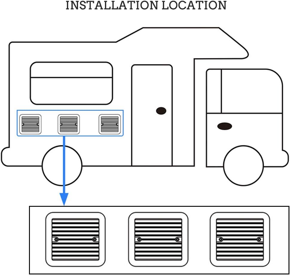 12V One-Way Ventilation Fan for Car RV Van (Black) I4801