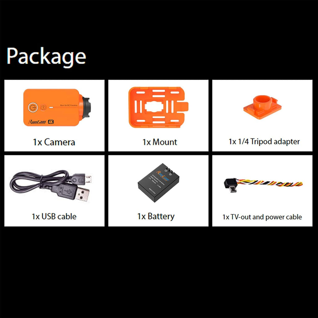 Orange 4K FPV Sports Action Camera Y4833