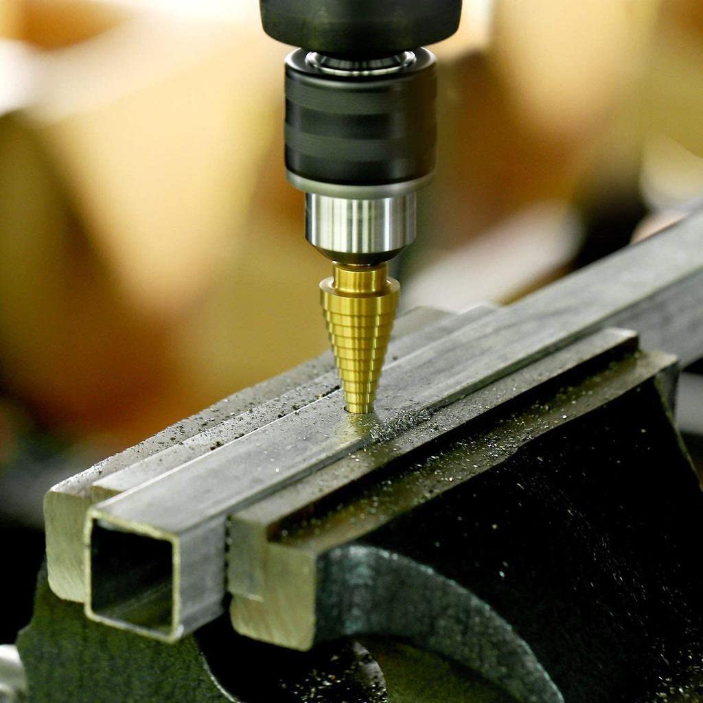 Step Drill Bit Set with Automatic Center Punch, 50 Sizes, 2 Pack D8876