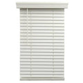 Cordless Faux Wood Room Darkening White Horizontal Venetian Blind A375