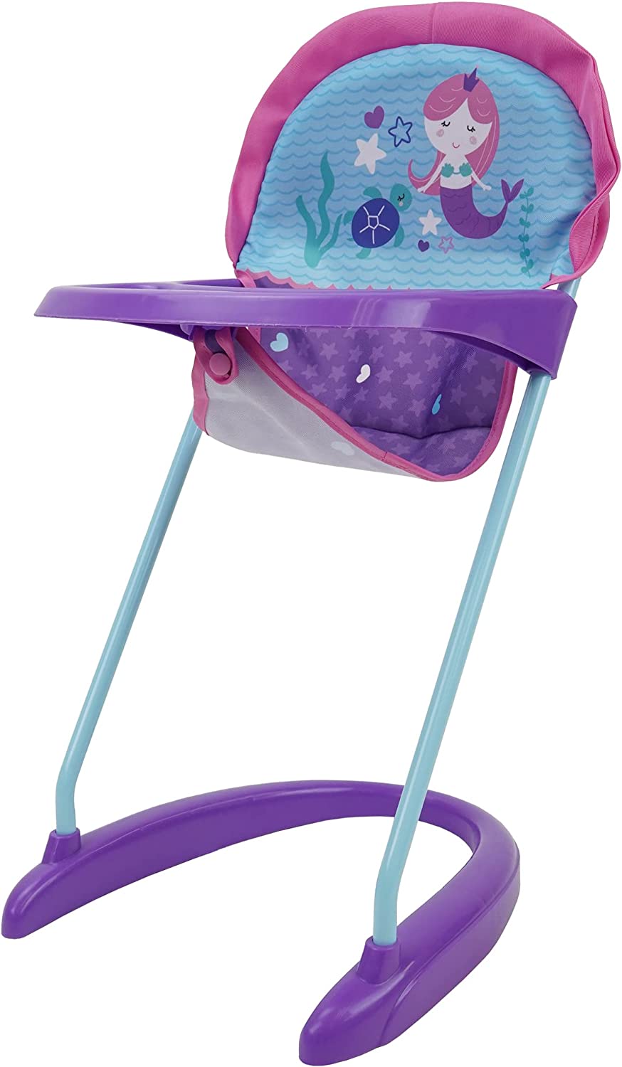 Mermaid Doll Highchair with Front Tray & Safety Harness N88066