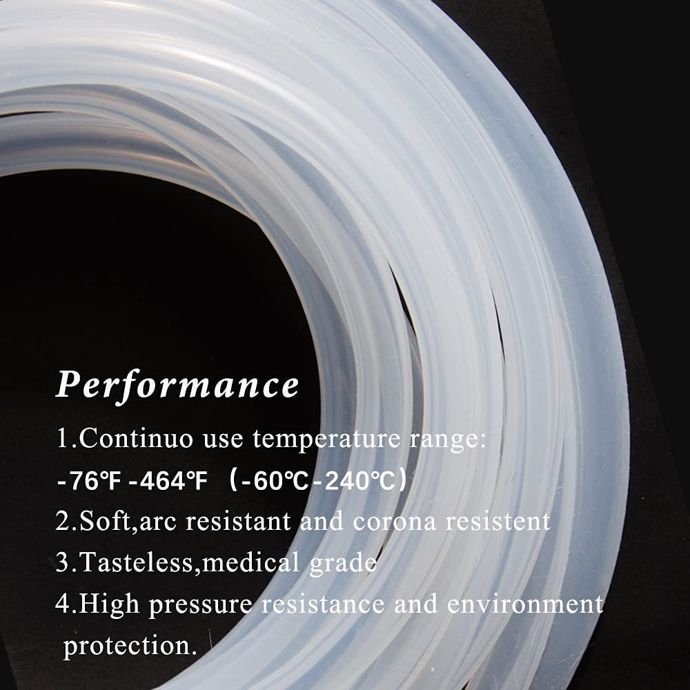 9.84ft 3mm 8mm Food Grade High Temp Silicone Tubing Z41197