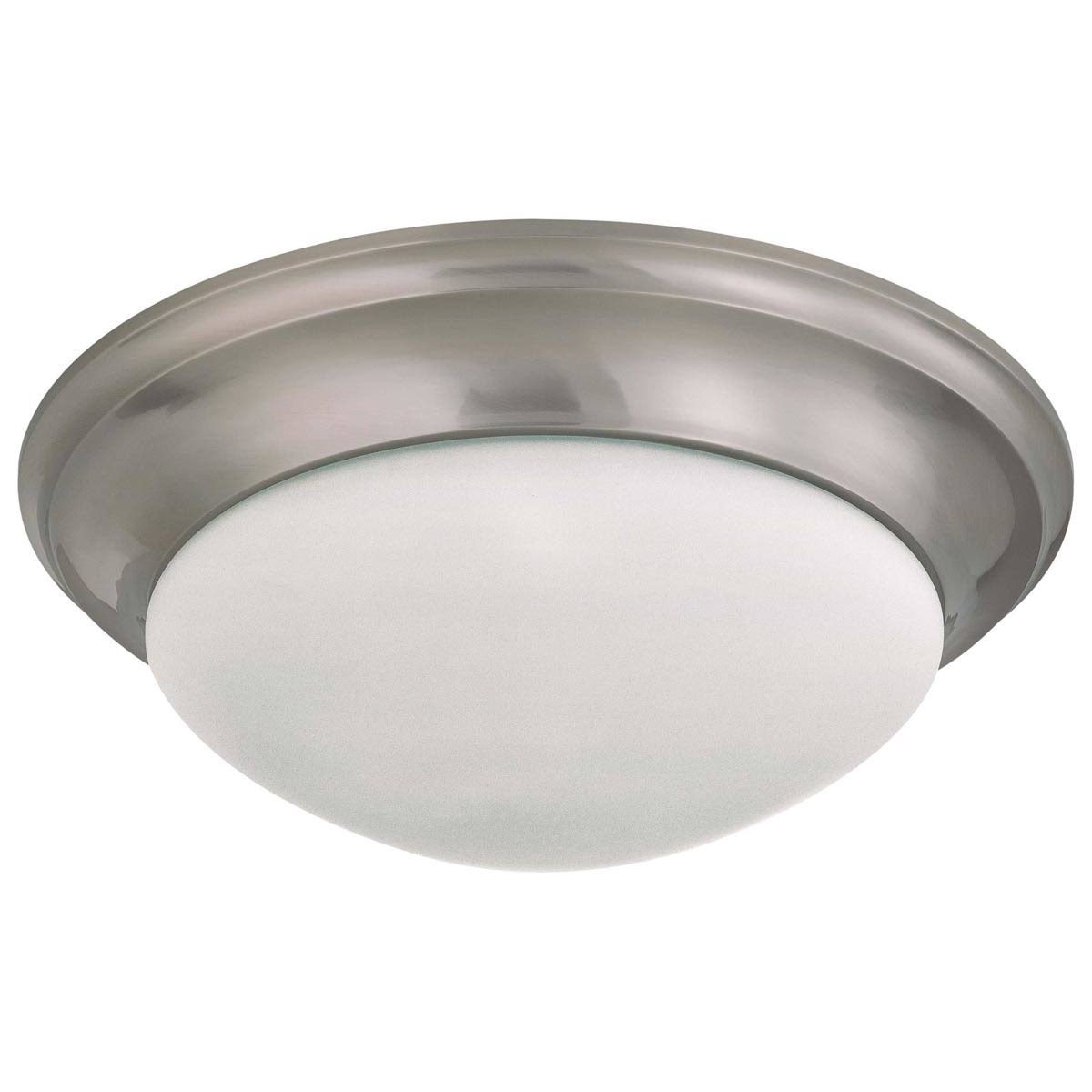2 Light Flush Mount Textured Black F27424