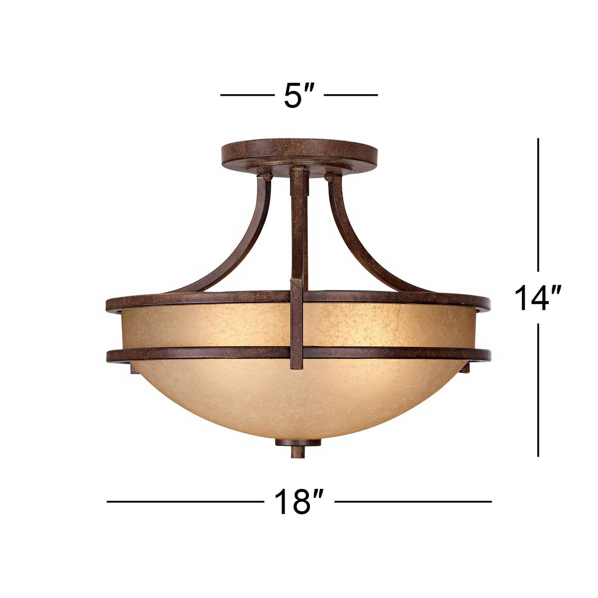 18x22 Wide Scavo Glass Ceiling Light Z7680