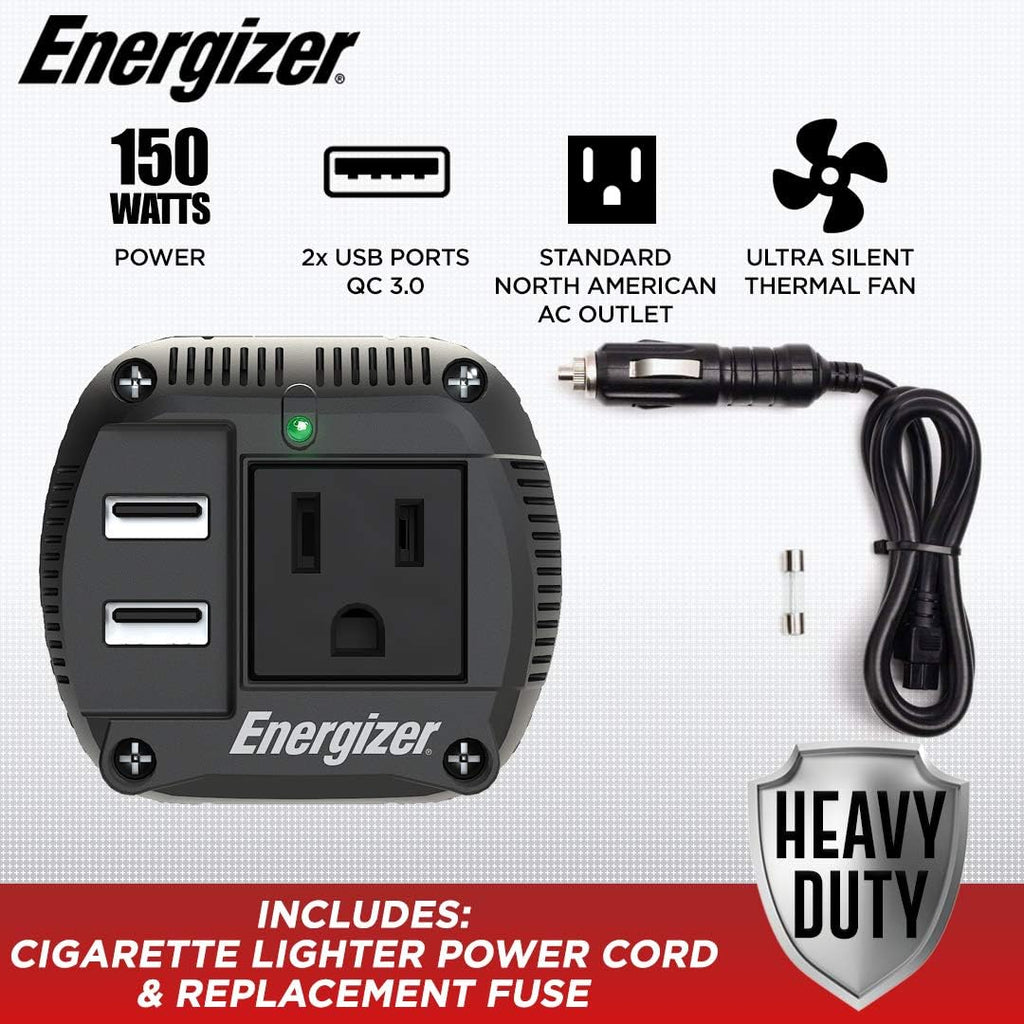2000 watts Modified Sine Wave Car Power Inverter, 12v to 110v, Two AC Outlets, Two USB Ports, DC to AC Converter B636