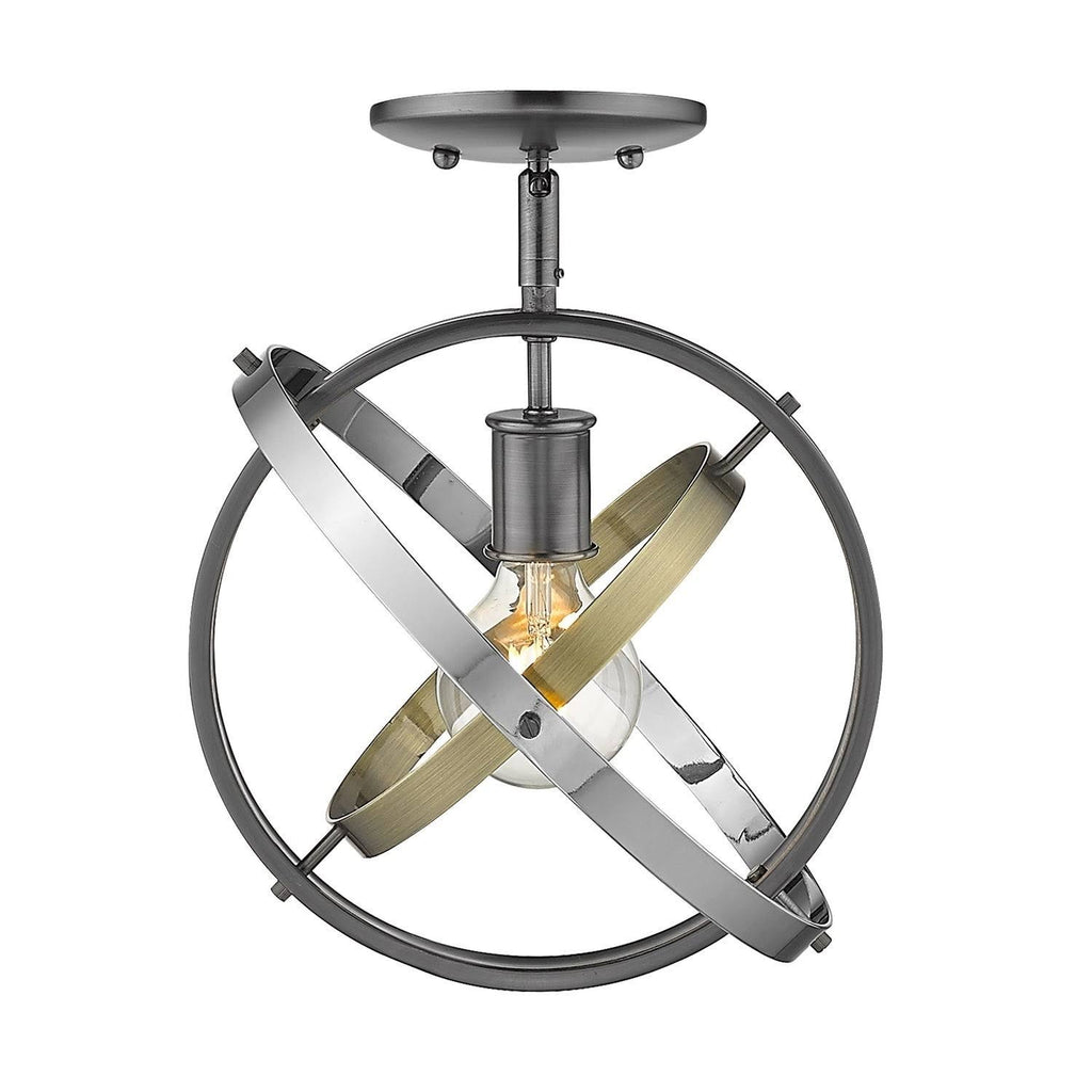 Chrome Semi-Flush Mount Light E430