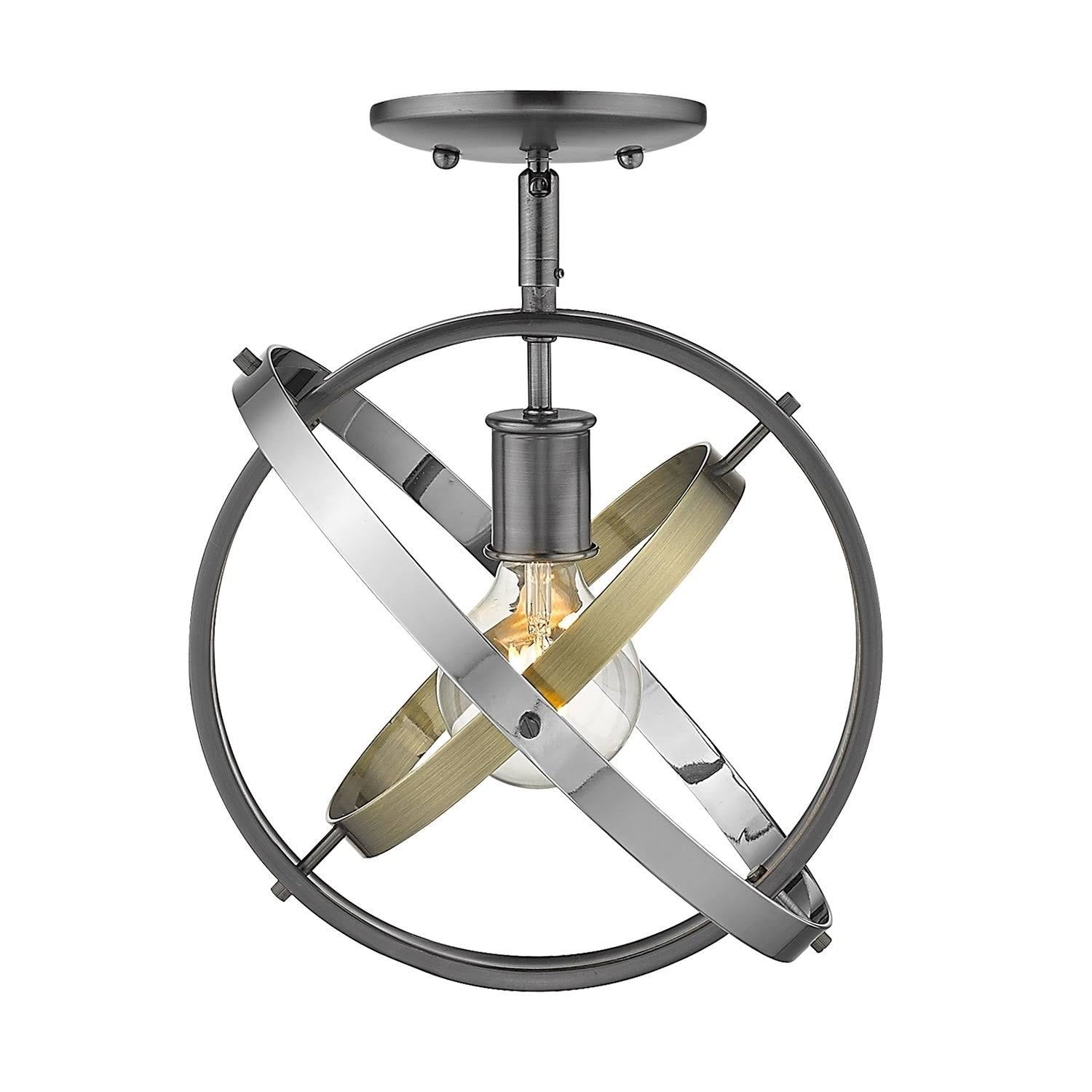 Chrome Semi-Flush Mount Light E430