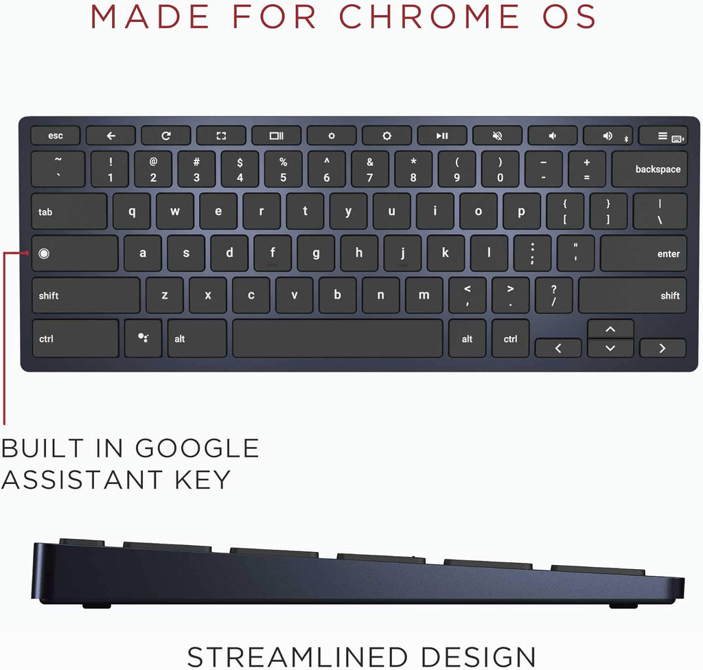 Wireless Bluetooth/USB Wired Desktop Keyboard for Chrome OS V5425