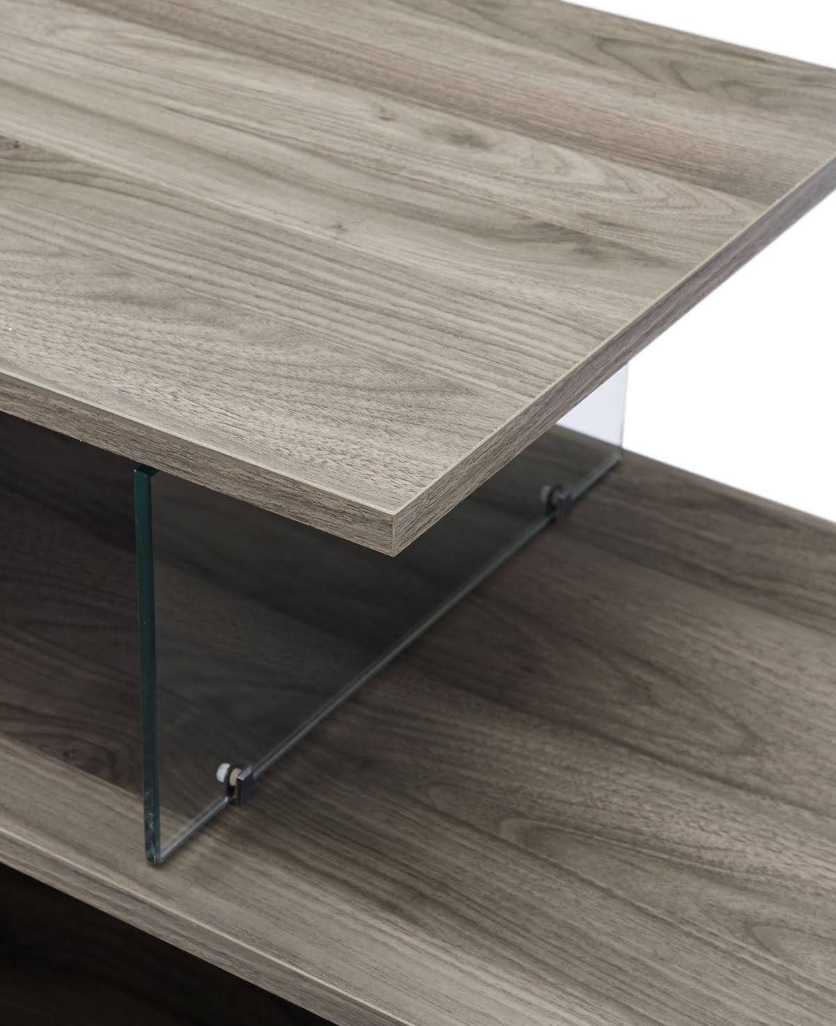 Dark Brown Wood and Glass Console I94148