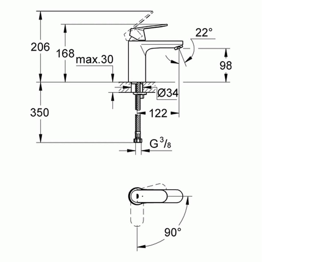 Single Lever Basin Mixer O596111