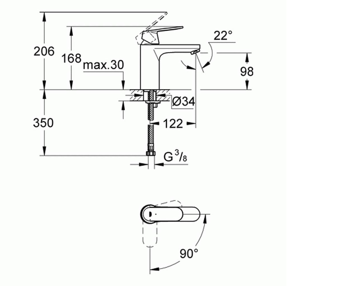 Single Lever Basin Mixer O596111