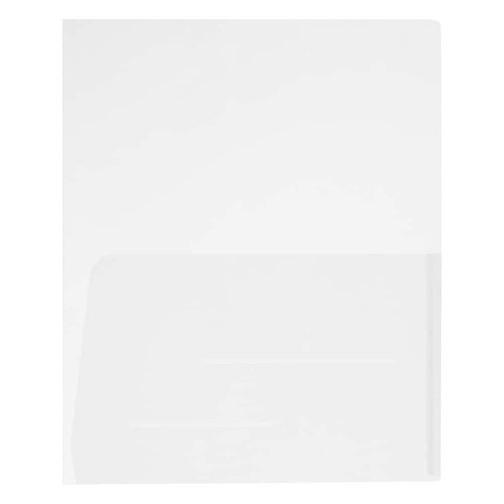 Clear Two Pocket Presentation Folder - 108/pack X43140