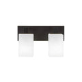 Two Light Bath Bar Dark Granite Finish with White Muslin Glass G311483