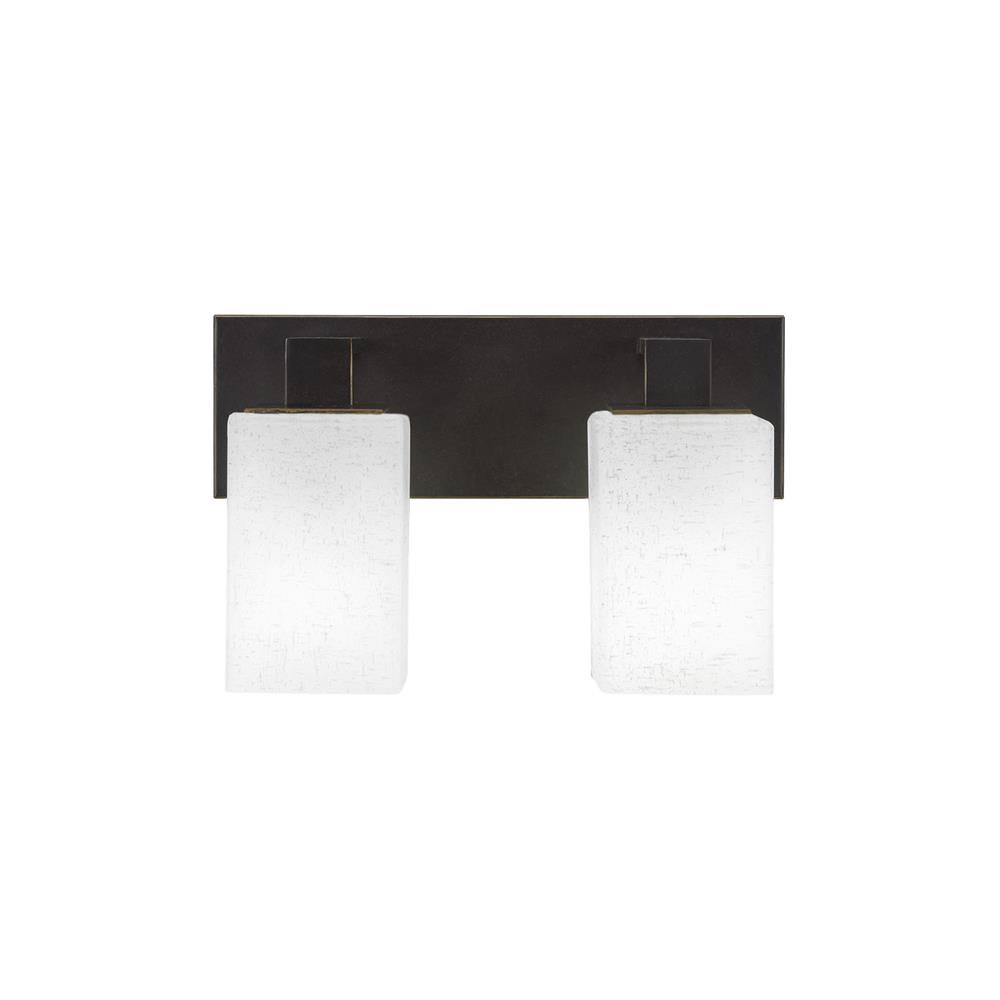 Two Light Bath Bar Dark Granite Finish with White Muslin Glass G311483