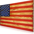 Solid Wood Wall Art with Engraved Stars T5664