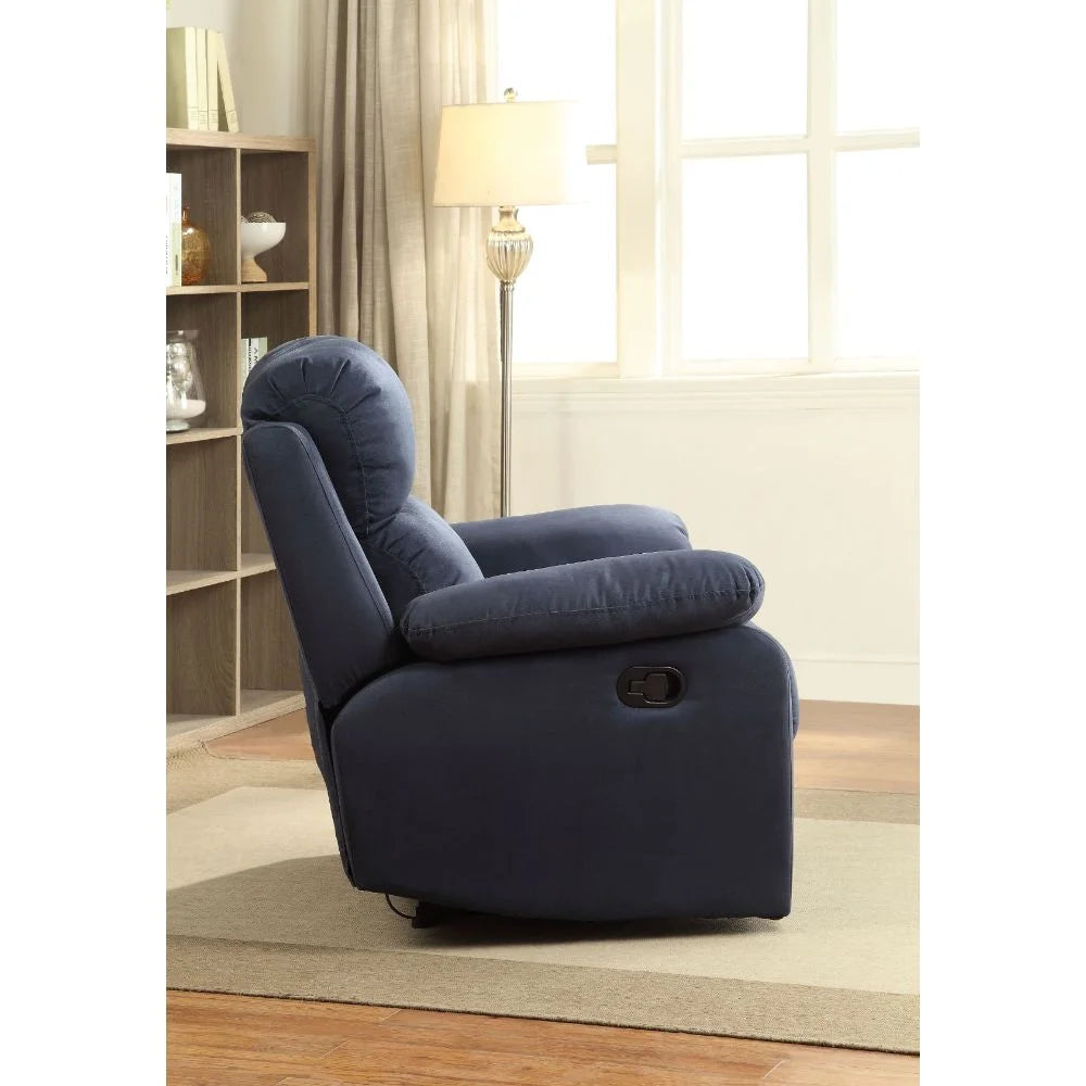 Blue Upholstered Motion Recliner Q41206
