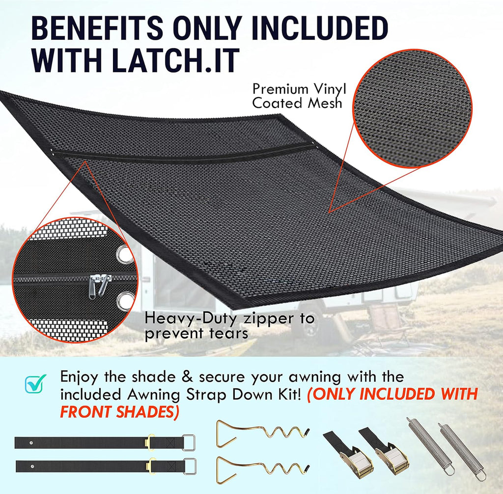 RV Awning Shade Screen 7x9’ Mesh Pack of 2 M8526