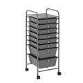 8 Drawer Rolling Storage Cart Grey T137470