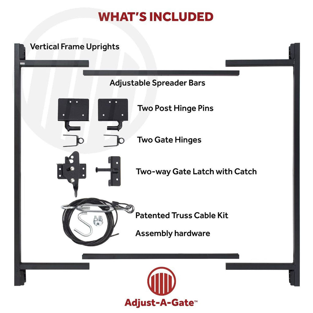 Steel Frame Gate Building Kit, 60x22-96 inch Wide Opening (2 Pack) U6546