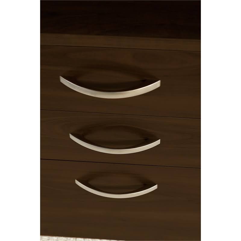 Mocha Cherry L Shaped Desk with Storage O956935