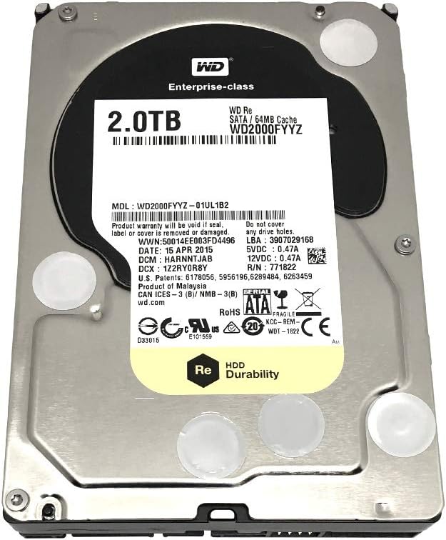 2 TB 3.5 Inch 7200 RPM SATA III Enterprise Hard Drive W98721