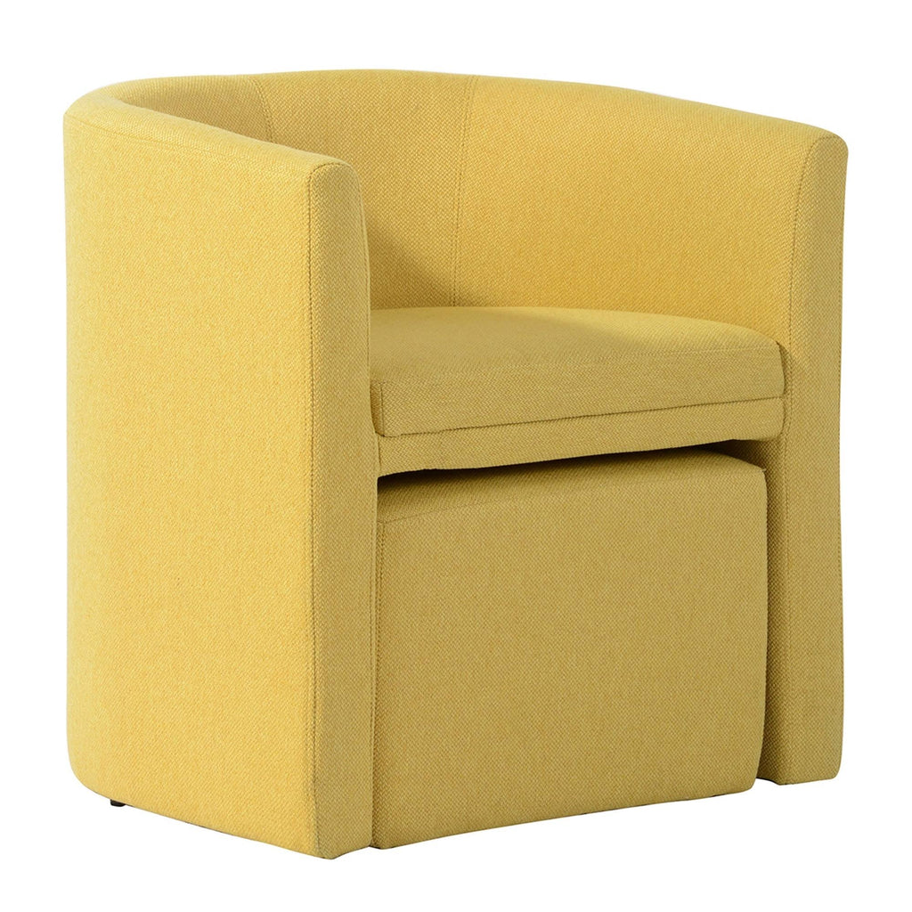 Blue Accent Chair with Ottoman F68679