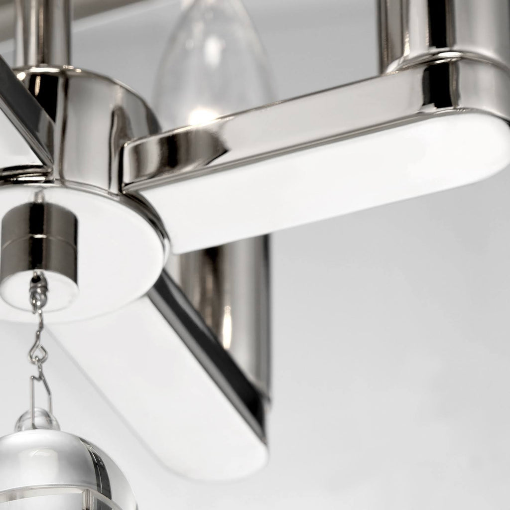 4-Light Ceiling Mount Nickel F49608