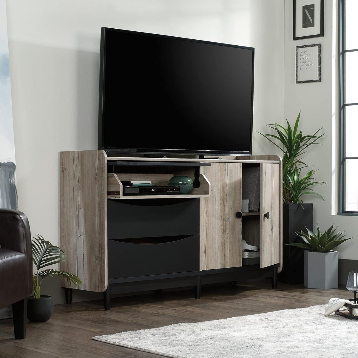 TV & Media Credenza with Drawers H21104