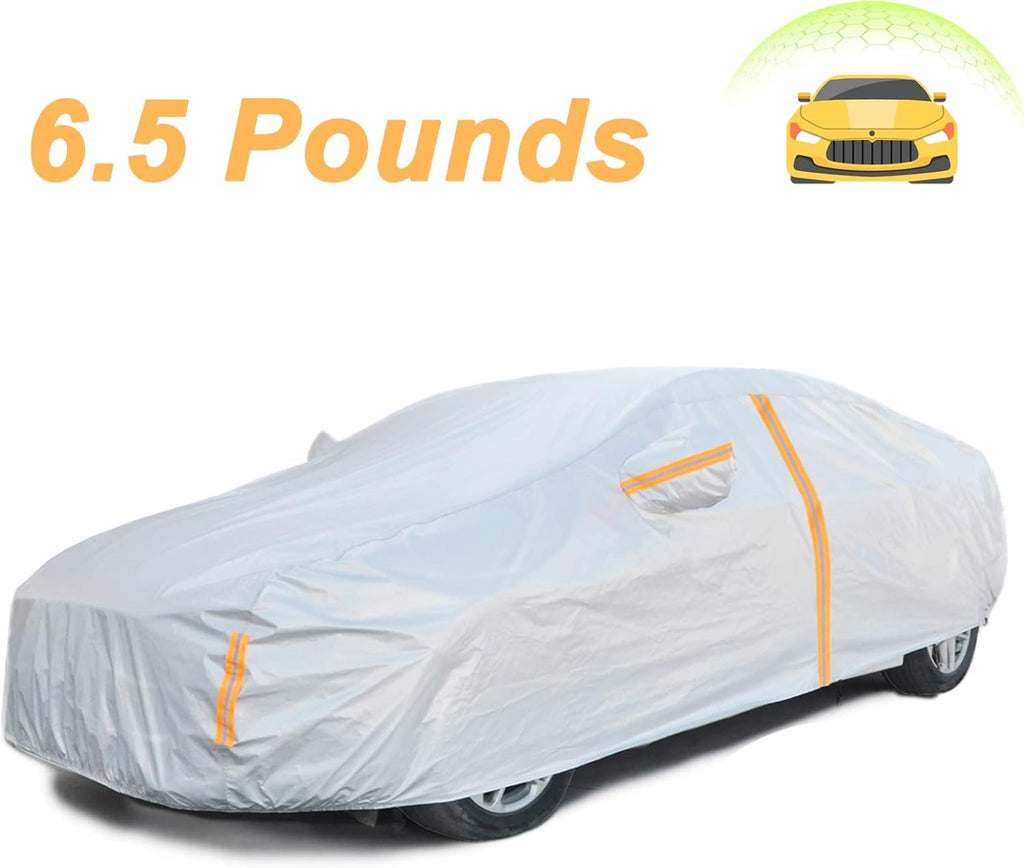 6 Layers Waterproof Cotton Car Cover with Zipper Y1248
