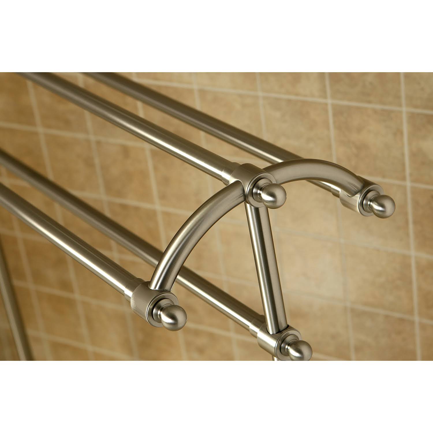 Satin Nickel Pedestal Towel Rack I406