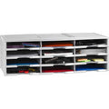 12-Compartment Literature Organizer, Gray U612680