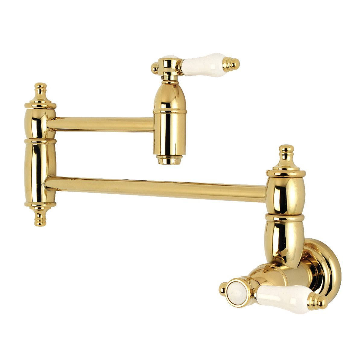 Brushed Nickel Wall Mount Pot Filler Kitchen Faucet A985424